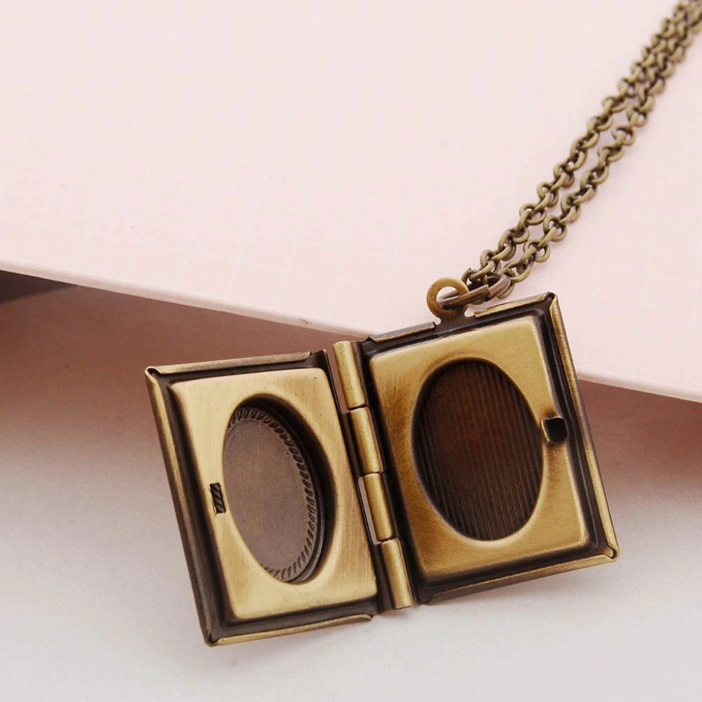 Victorian Style Antiqued Bronze Book Locket - Picture 3 of 3